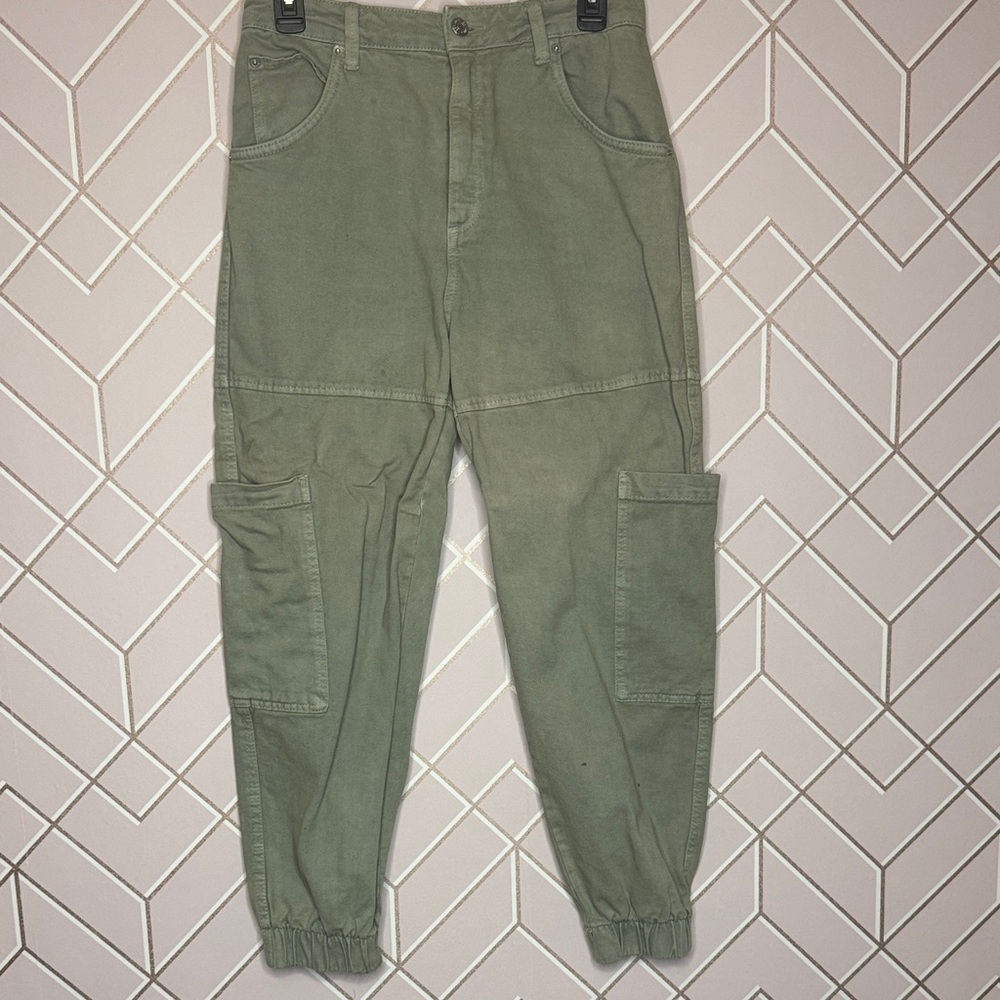 Bershka Olive Green Cargo Joggers size 6